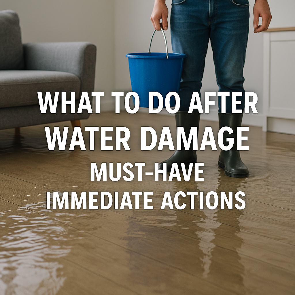 generate a high quality relevant image prompt for 1764528138 What to Do After Water Damage: Must-Have Immediate Actions Generate a high-quality, relevant image prompt for an article about: What to Do After Water Damage: