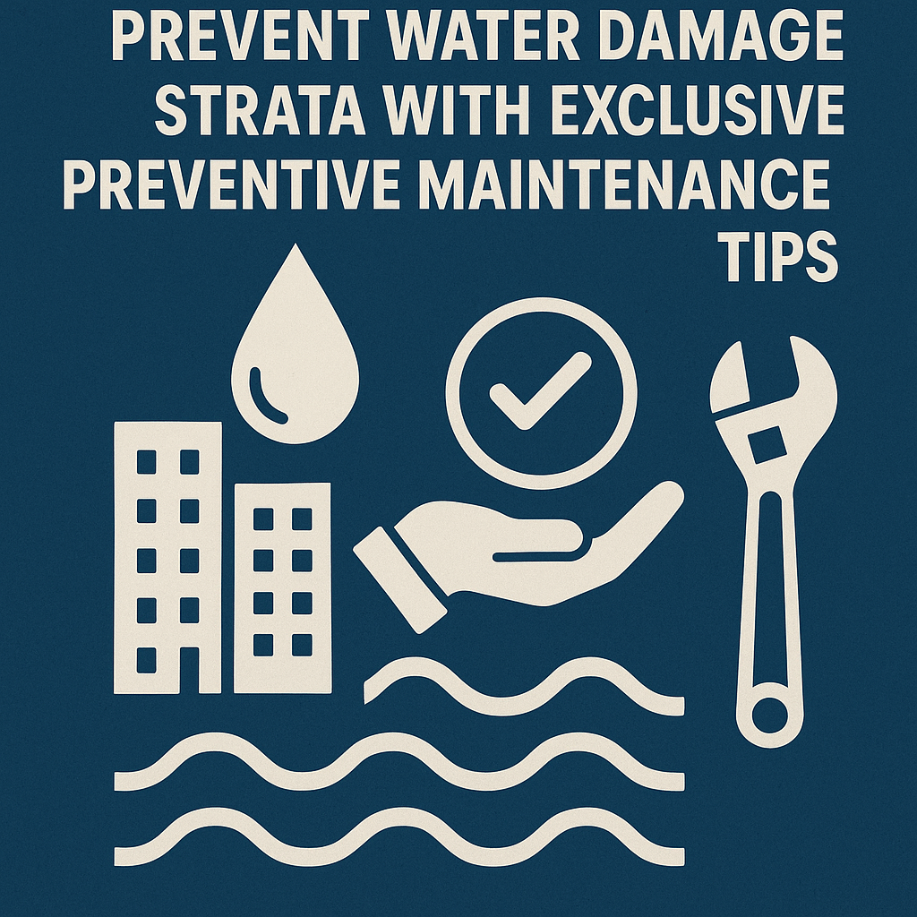 generate a high quality relevant image prompt for 1764542042 Prevent Water Damage Strata with Exclusive Preventive Maintenance Tips Generate a high-quality, relevant image prompt for an article about: Prevent Water Damage Strata wit