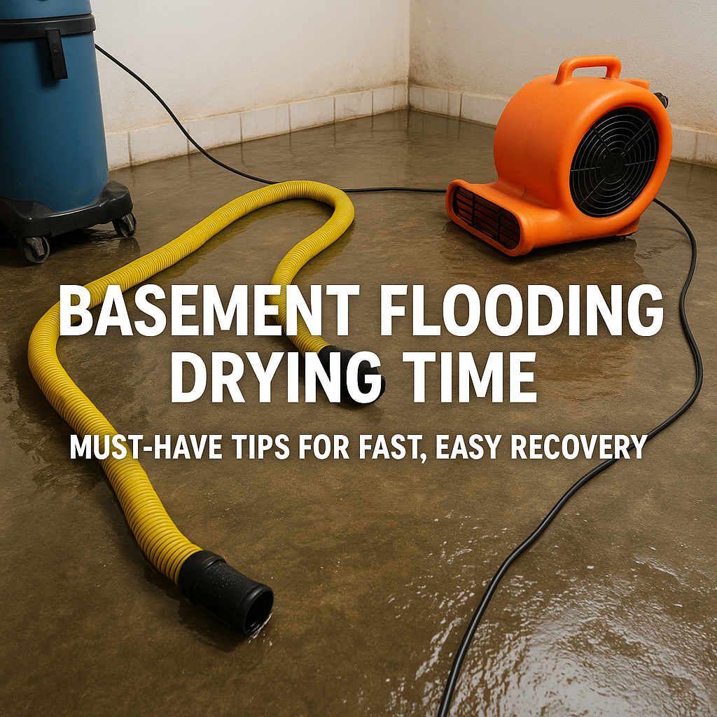 generate a high quality relevant image prompt for 1764549148 Basement Flooding Drying Time: Must-Have Tips for Fast, Easy Recovery Generate a high-quality, relevant image prompt for an article about: Basement Flooding Drying Time: