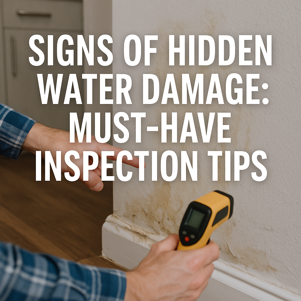 generate a high quality relevant image prompt for 1764560166 Signs of Hidden Water Damage: Must-Have Inspection Tips Generate a high-quality, relevant image prompt for an article about: Signs of Hidden Water Damage: M