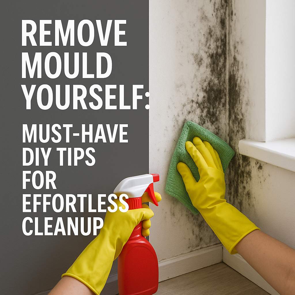 generate a high quality relevant image prompt for 1764578084 Remove Mould Yourself: Must-Have DIY Tips for Effortless Cleanup Generate a high-quality, relevant image prompt for an article about: Remove Mould Yourself: Must-Hav