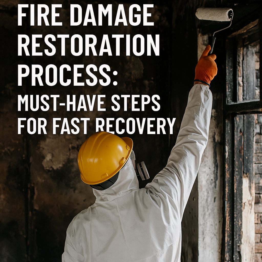 generate a high quality relevant image prompt for 1764585239 Fire Damage Restoration Process: Must-Have Steps for Fast Recovery Generate a high-quality, relevant image prompt for an article about: Fire Damage Restoration Process