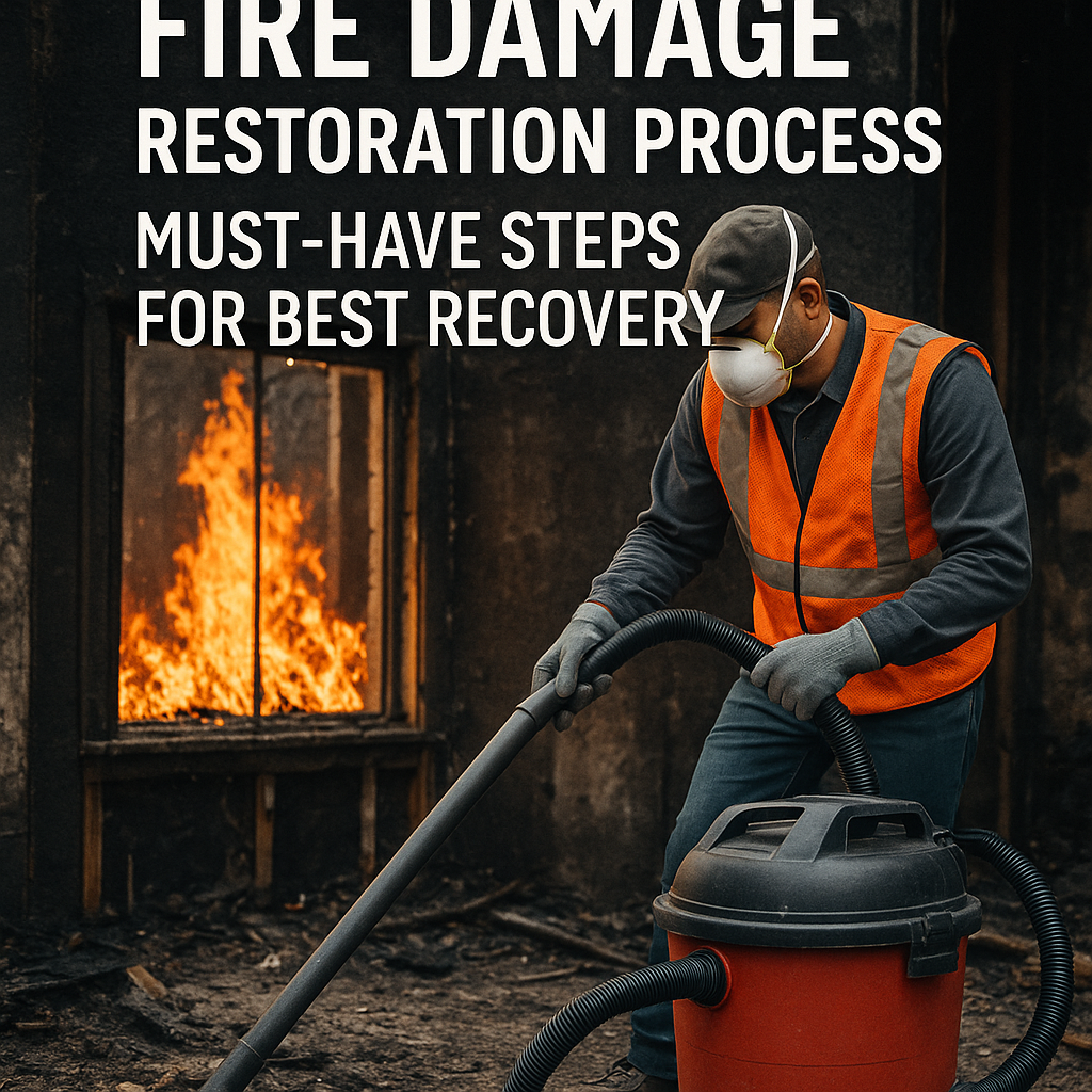 generate a high quality relevant image prompt for 1764585362 Fire Damage Restoration Process: Must-Have Steps for Best Recovery Generate a high-quality, relevant image prompt for an article about: Fire Damage Restoration Process