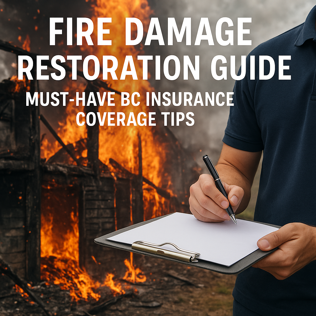generate a high quality relevant image prompt for 1764592350 Fire Damage Restoration Guide: Must-Have BC Insurance Coverage Tips Generate a high-quality, relevant image prompt for an article about: Fire Damage Restoration Guide: